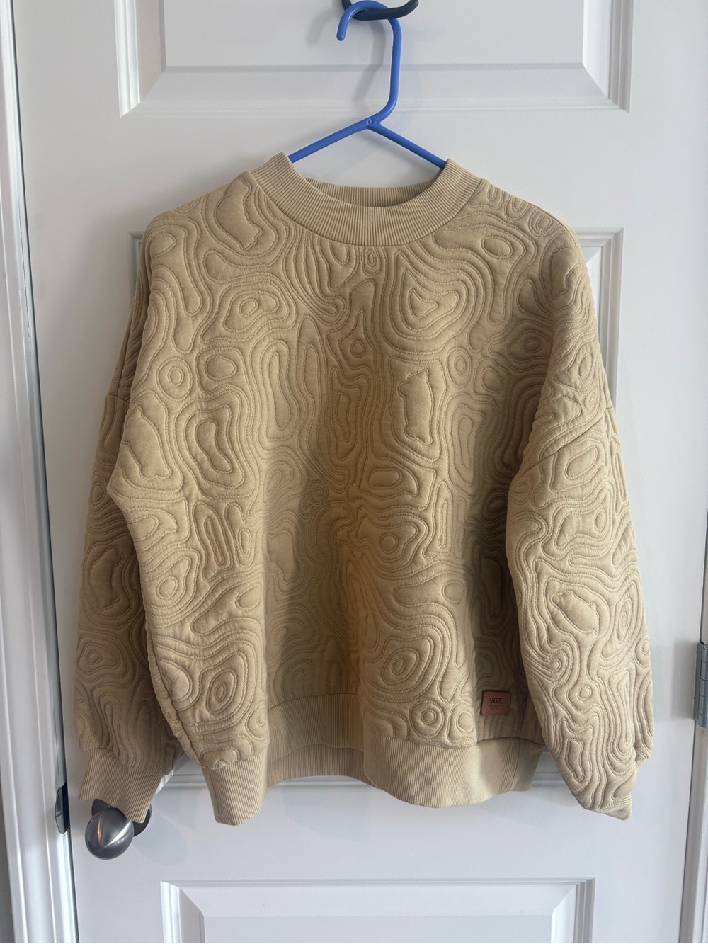 Vans Beige Quilted Crewneck Sweater - Men's